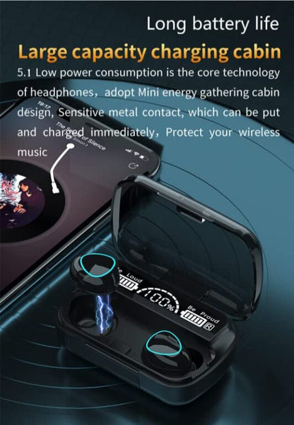 M10 TWS Wireless Earbuds with Charging Power Bank & LED Display 3D Touch Bluetooth Headset newest