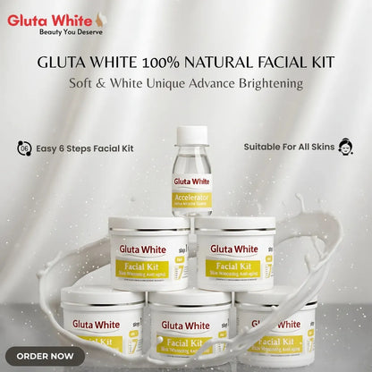 Gluta White 100% Natural Facial Kit – Soft & White Unique Advance Brig
